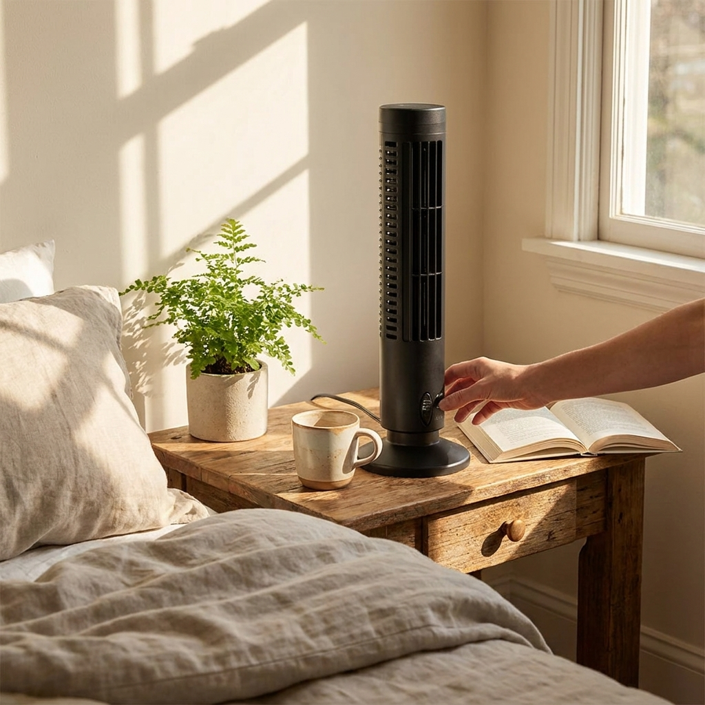 Mini Desktop Air Conditioner with USB Bladeless Cooling