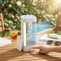 Mini Portable Air Conditioner Desk Fan with Spray Cooling