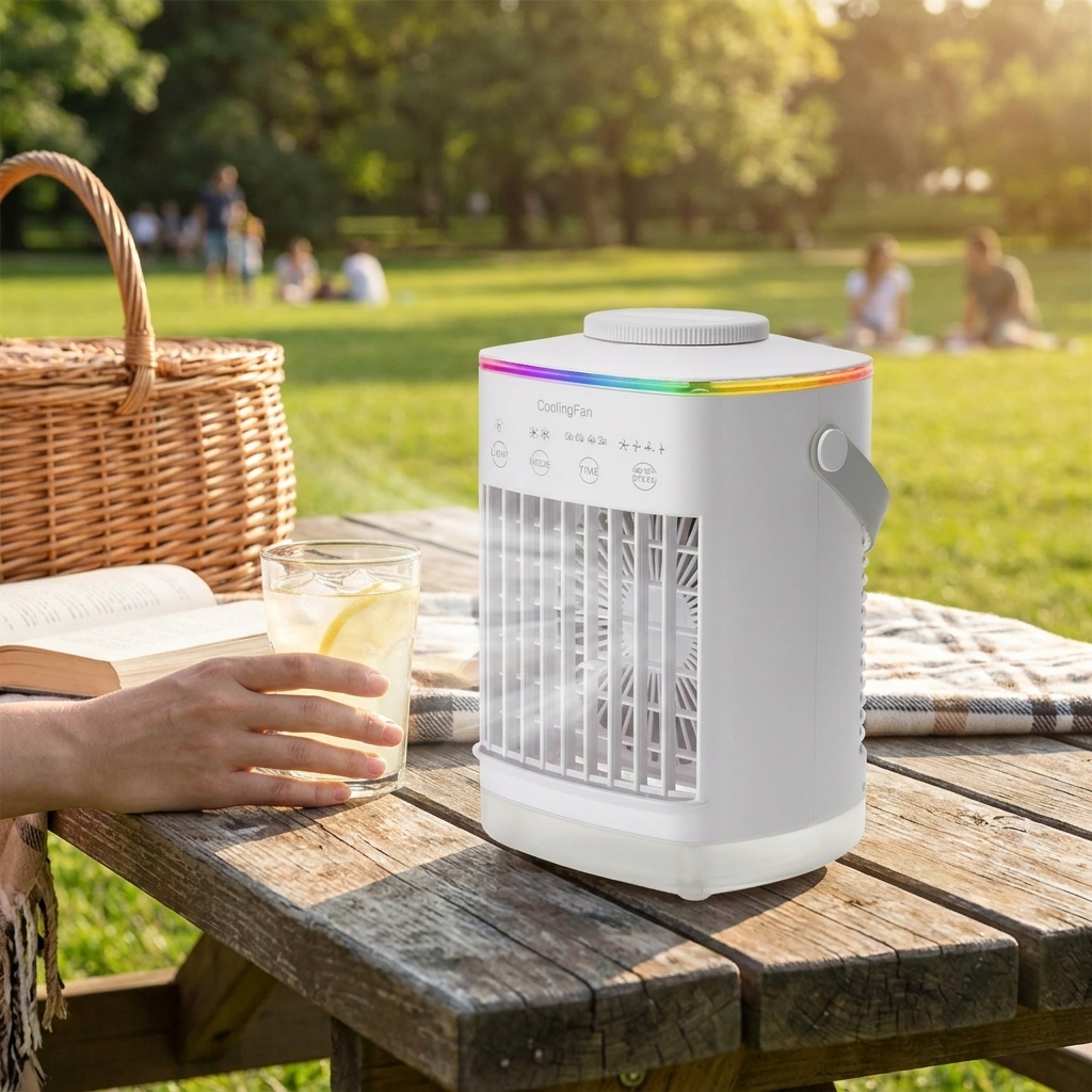 Mini Portable Aircon and Humidifier with LED