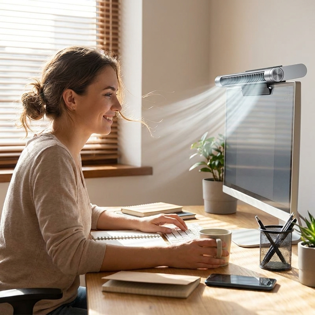 USB Bladeless Fan and Desktop Air Conditioner